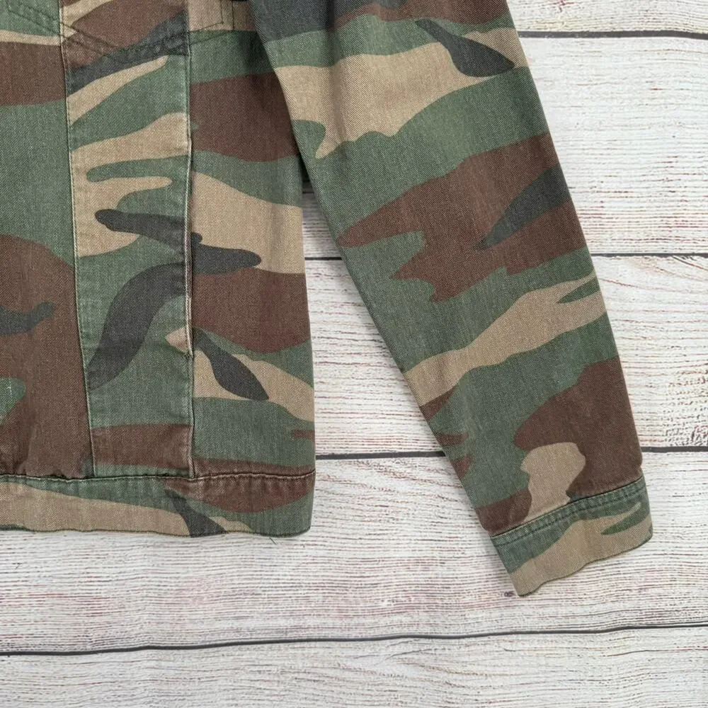 Nomad‎ Camouflage Military Hoodie Jacket Youth Boys Small Green Camo Gray